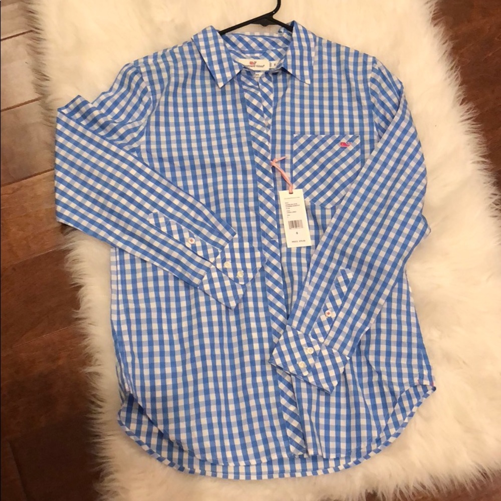 Vineyard Vines Blue Plaid Button Down
